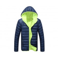 COTTON-PADDED COAT NAVY YELLOW
